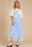 TIERED TULLE MESH MAXI-MIDI SKIRT