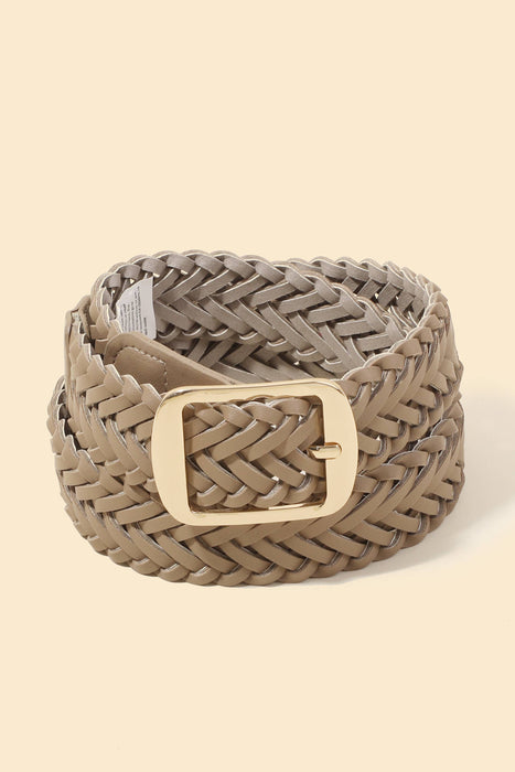 Faux Leather Braided Belt