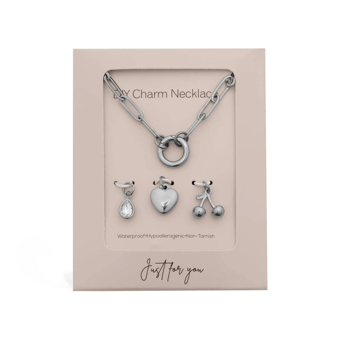 18K Gold Cherry Love Charm Holder Necklace Gift Set