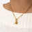 18K Gold Cherry Love Charm Holder Necklace Gift Set