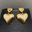 Zircon Inlaid Heart 18K Gold Plated S.Steel  Earrings