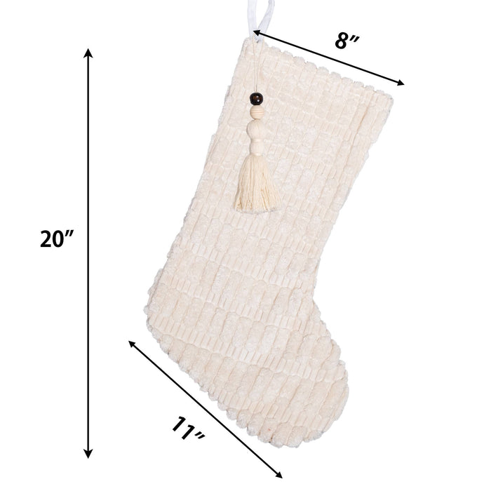 New Textured Festive Christmas Stocking