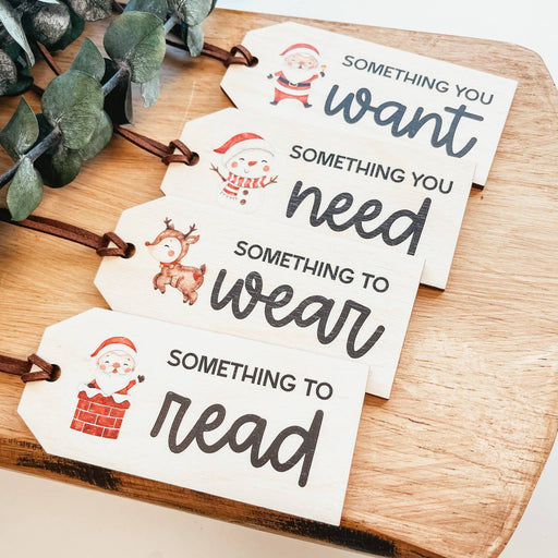Mindful Gifting Tags | Want, Need, Wear, Read | Cute