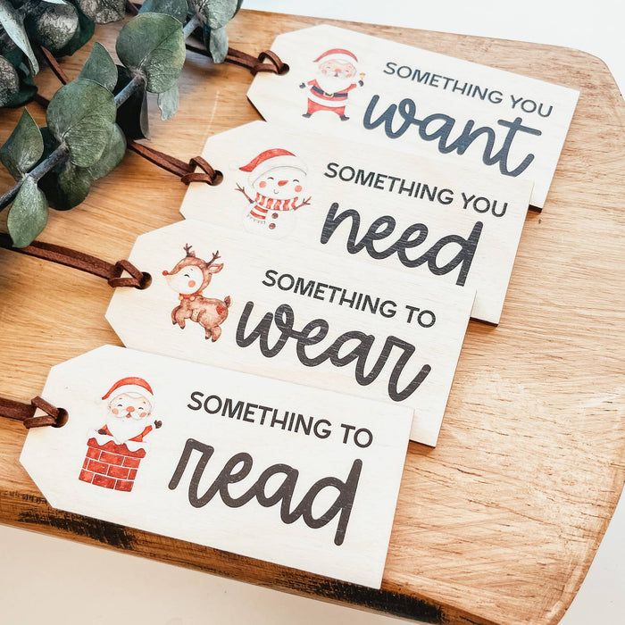 Mindful Gifting Tags | Want, Need, Wear, Read | Cute