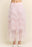 TIERED TULLE MESH MAXI-MIDI SKIRT
