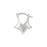Silver Puffy Star Huggie Hoop Earrings