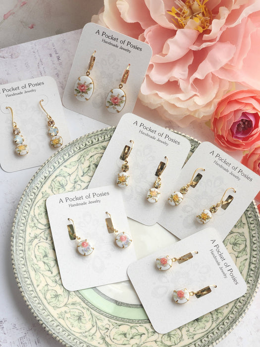 Hummingbird Earrings - bright gold