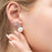 18K Gold PVD Stainless Steel 12mm glass Pearl Stud Earrings