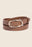 Long Oval Buckle Leather Belt