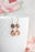 Peach Glass Earrings | Modern Earrings | Dusty Plum Teardrop