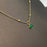 Green Aventurine Round Charm18K Gold Plated Necklace -FGS/CS