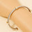 Two Tone Cz Station Rope Cuff Bracelet