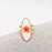 18K Gold Plated Stainless Steel Floral Ring - FGS/PDF