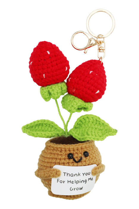 Large Emotional Support Pot Crochet Key Chain
