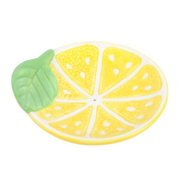 Lemon Slice Ceramic Incense Holder Plate