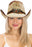 Butterfly Emblem Waxed String Straw Cowboy Hat