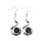 Geometric Dangle Earrings Inlaid with Natural Stone