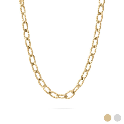 18K Gold PVD Stainless Steel Cable Link Chain Necklace