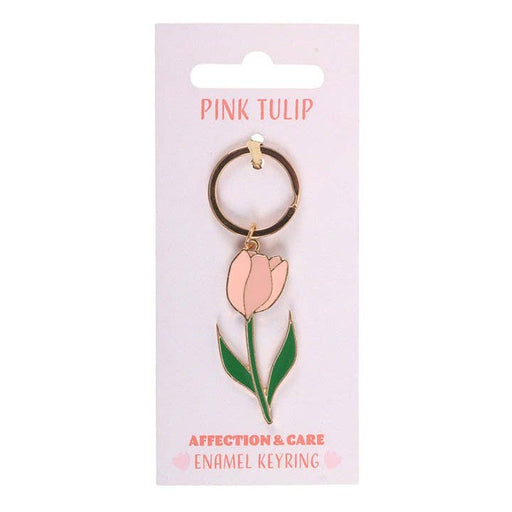 Pink Spring Tulip Keyring