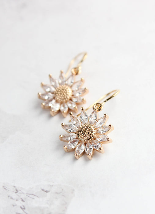 Sunflower Earring | Sparkling Glass Earrings