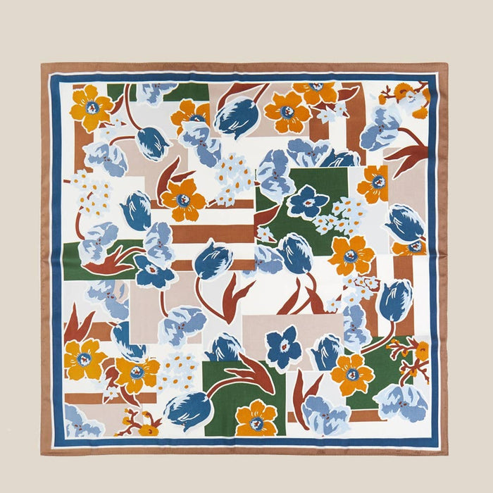 Abstract Floral Art Print Bandana Scarf