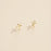 Gold and Silver Cross Stud Earrings
