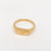 Geometric "fuck off"18K Gold Plated Stainless Steel Ring