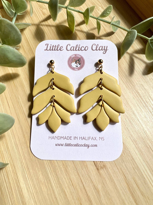 Tiered Dangle Earrings | Mustard