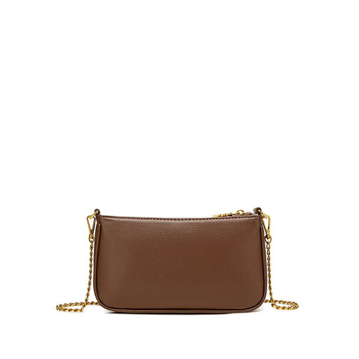 Francine - Recycled Vegan Chain Crossbody Bag - Espresso