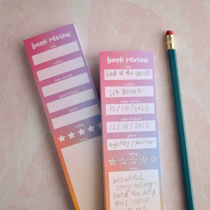 Pastel Book Review Notepad