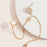 Mother of Pearl Clover Dangle Earrings with Gold Accents