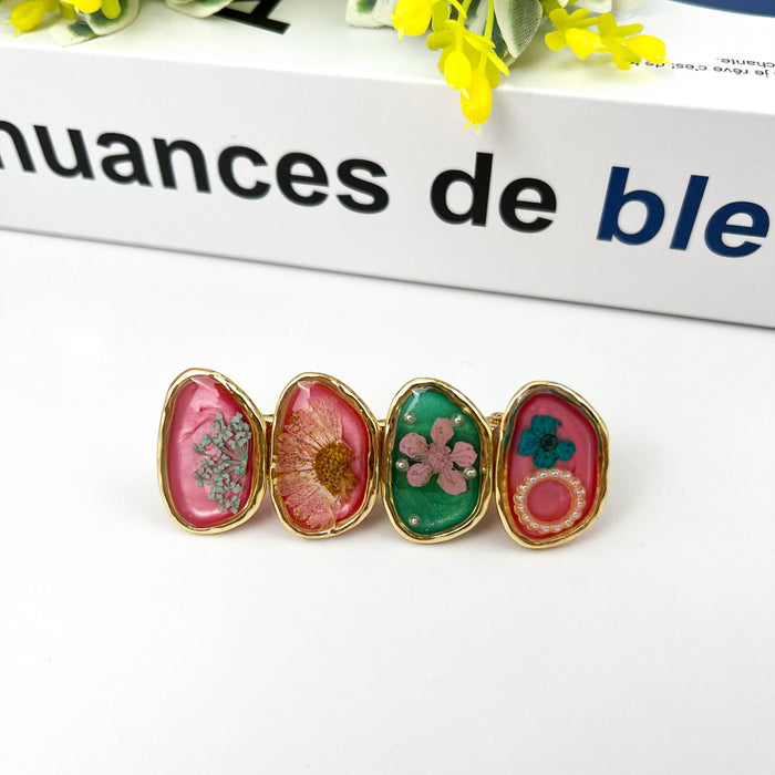 Retro Flower Duckbill Clip, High Quality Hair Clip