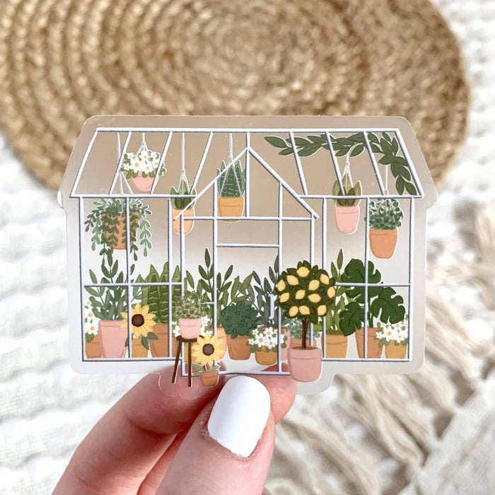 Clear Greenhouse Sticker, 3.25x2.5in