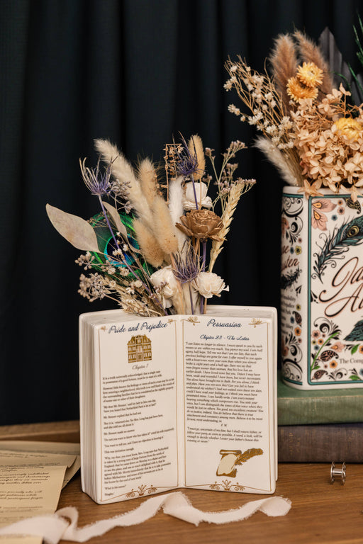 Open Book Vase, Jane Austen Collection