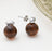 18K Gold PVD Stainless Steel Tortoise Shell Stud Earrings