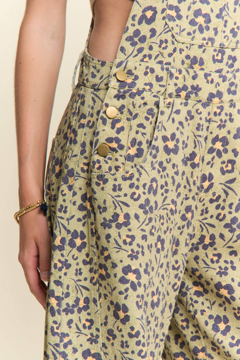 FLORAL PRINT OVERALLS