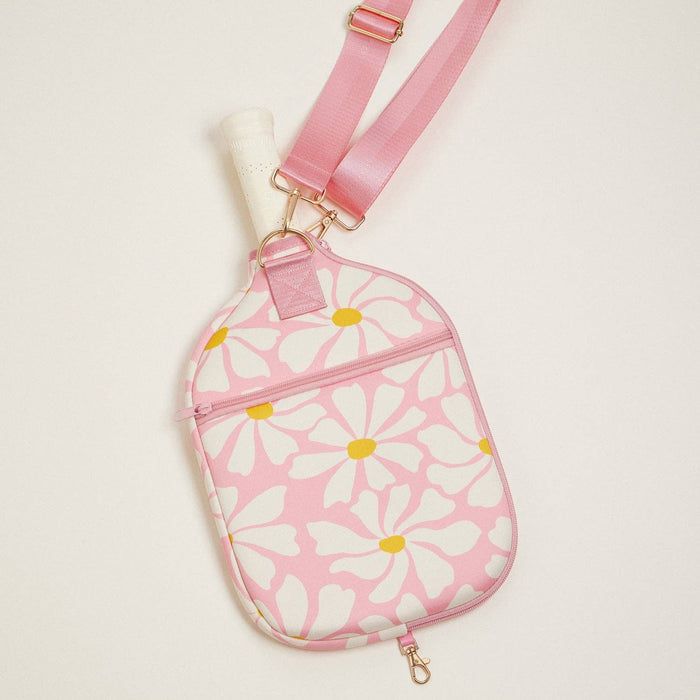 Abstract Daisy Floral Neoprene Pickleball Paddle Bag