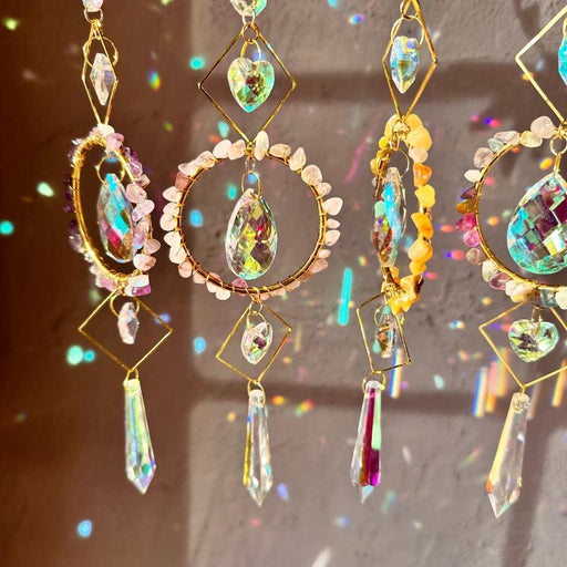 Aura Crystal Suncatcher - Gem Decor Gift for Home