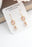 Art Deco Fan Earrings | Sparkling Glass | Peach Blush