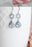 Light Blue Glass Dangle Earrings | Two Jewel Teardrop