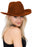 Plain Faux Felt Cowboy Wide Brim Hat