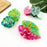 Red Palm Leaf & Monstera Acetate Hair Claw Clip
