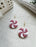 Glitter Peppermint Hoops | Polymer Clay Earrings 