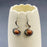 Geometric Dangle Earrings Inlaid with Natural Stone