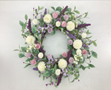 Wreath 24" Pompom Mum