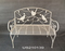Bench White Iron 41"
