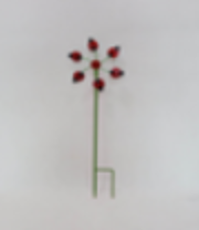 Garden Stake Ladybug Spinner 28"