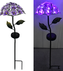 Solar Stake Metal Flower 24"