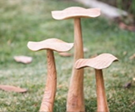 Mushrooms Wood (3) 9.5" x 19.5"