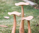 Mushrooms Wood (3) 11.5" x 23.5"